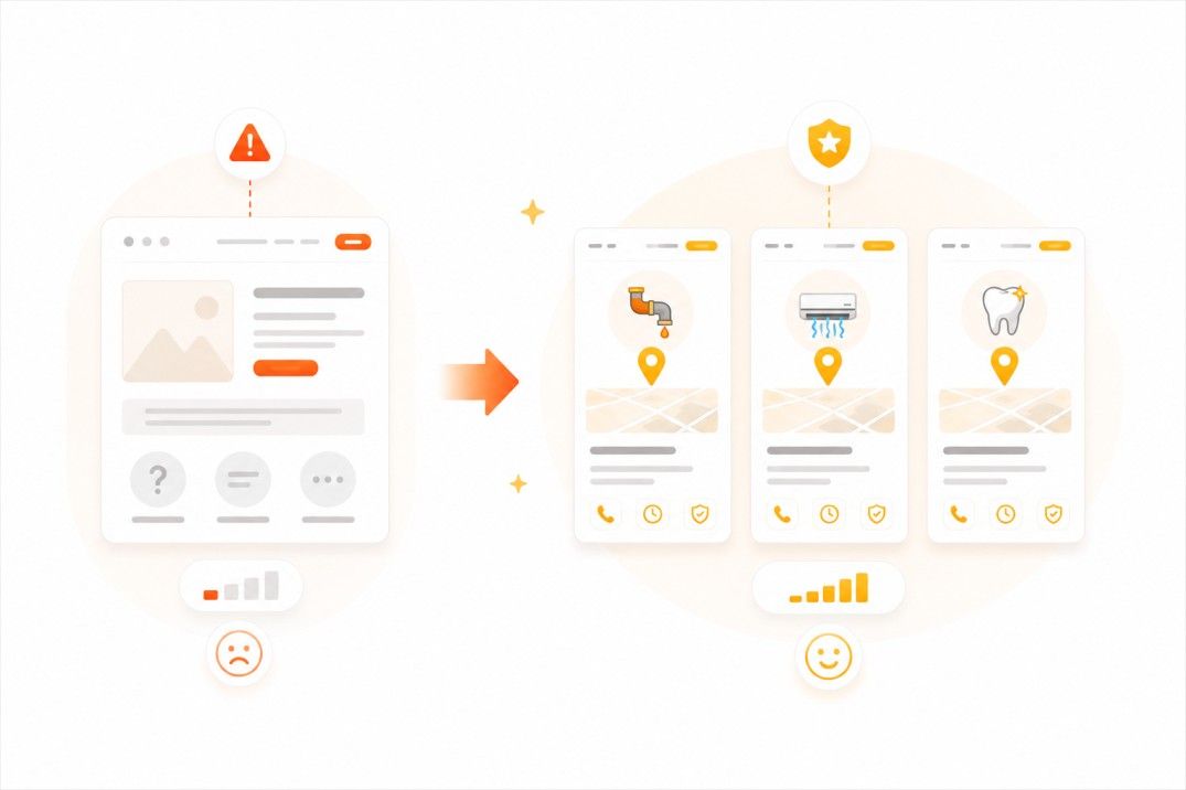 Weak vs Strong Service Page Examples